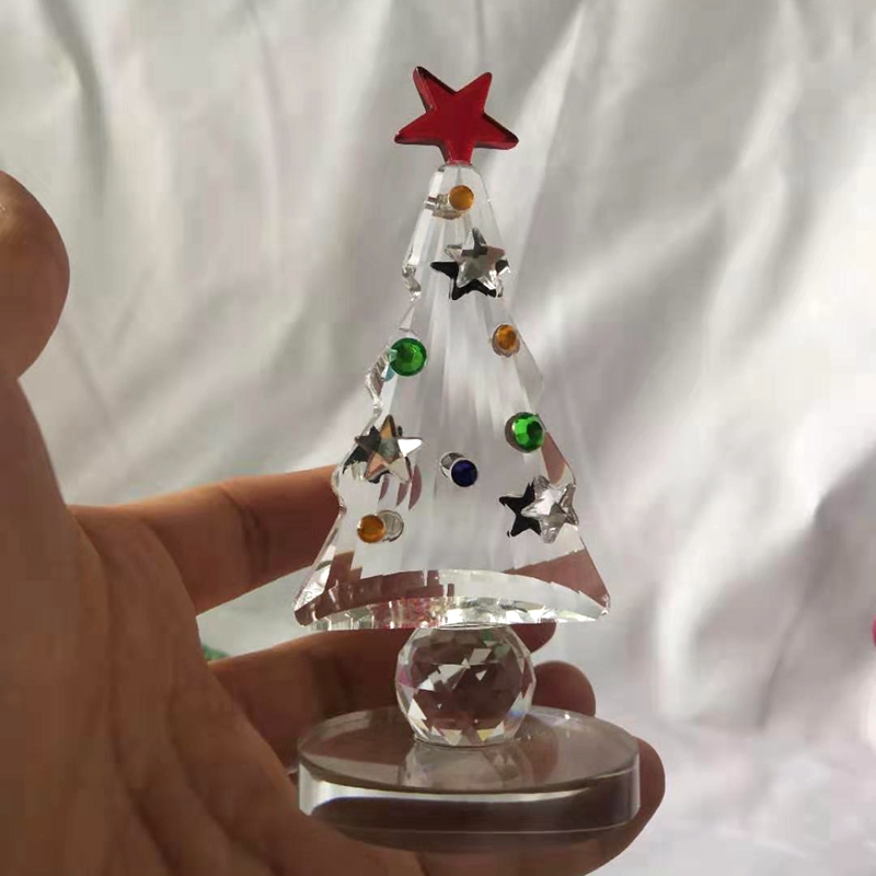 Crystal Christmas Tree Figurin - Paper Weight Crystal 评论和价格