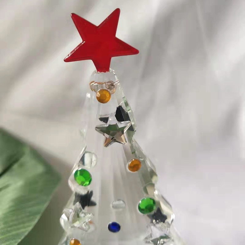 Crystal Christmas Tree Figurin - Paper Weight Crystal 评论和价格
